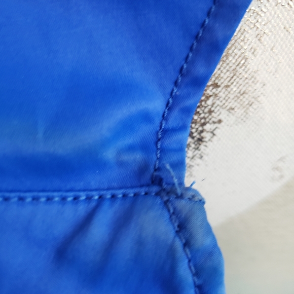 Blue Ruffled Satiny Finish Jacket - Picture 13 of 14